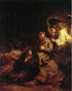 REMBRANDT Harmenszoon van Rijn The Dream of St.Joseph painting